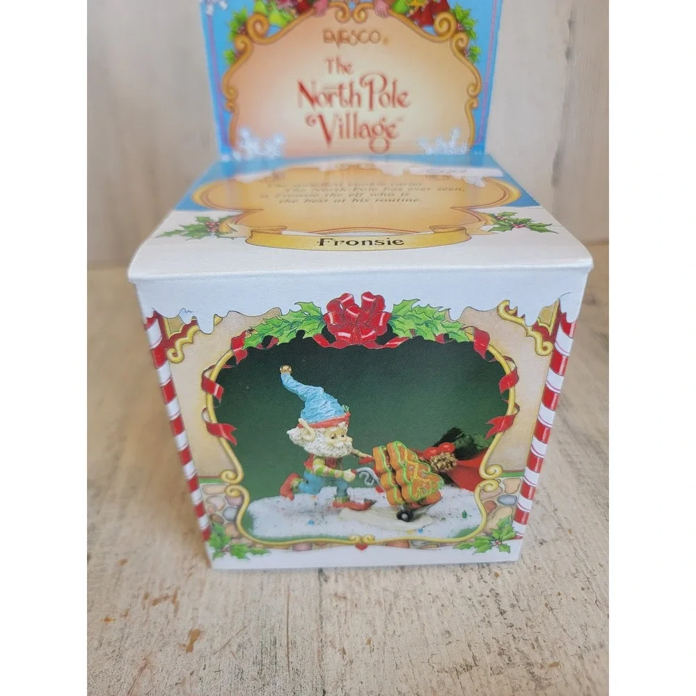 Enesco Fronsie elf cookie carter vintage North Pole accessory Village Santa's